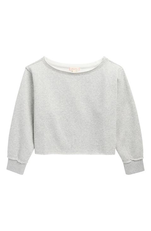 Kids' Oversize Crop Sweatshirt (Big Kid)