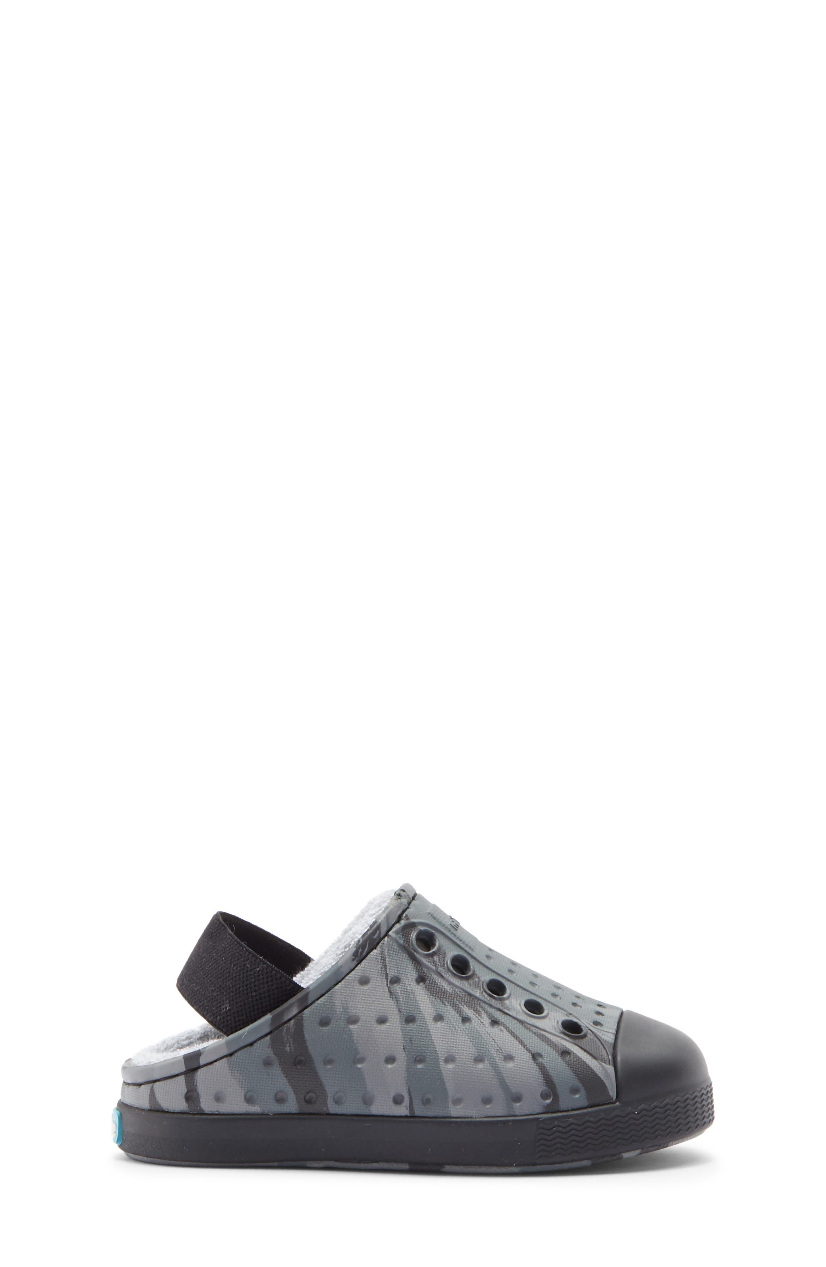 Native Shoes Kids' Jefferson French Terry Clog, Alternate, color, Gravity Grey Marble/ Black