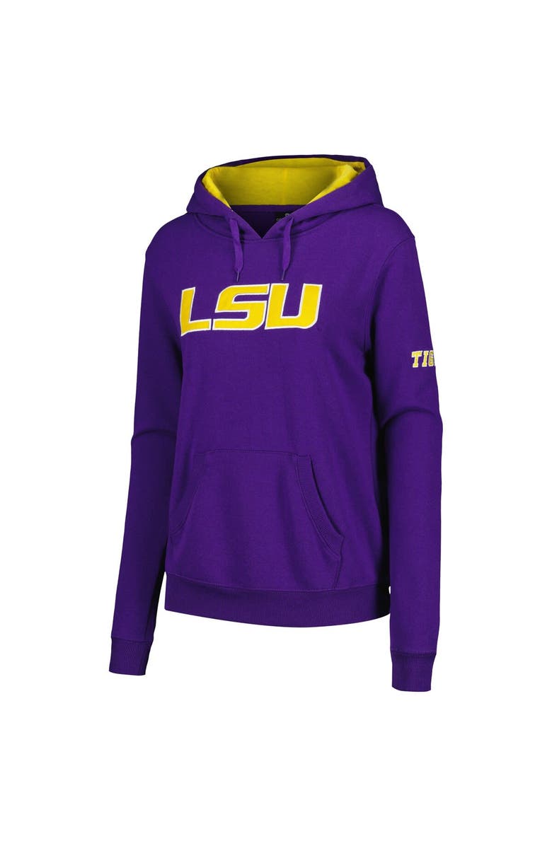 STADIUM ATHLETIC Women's Stadium Athletic Purple LSU Tigers Big Logo Pullover Hoodie, Alternate, color, Purple