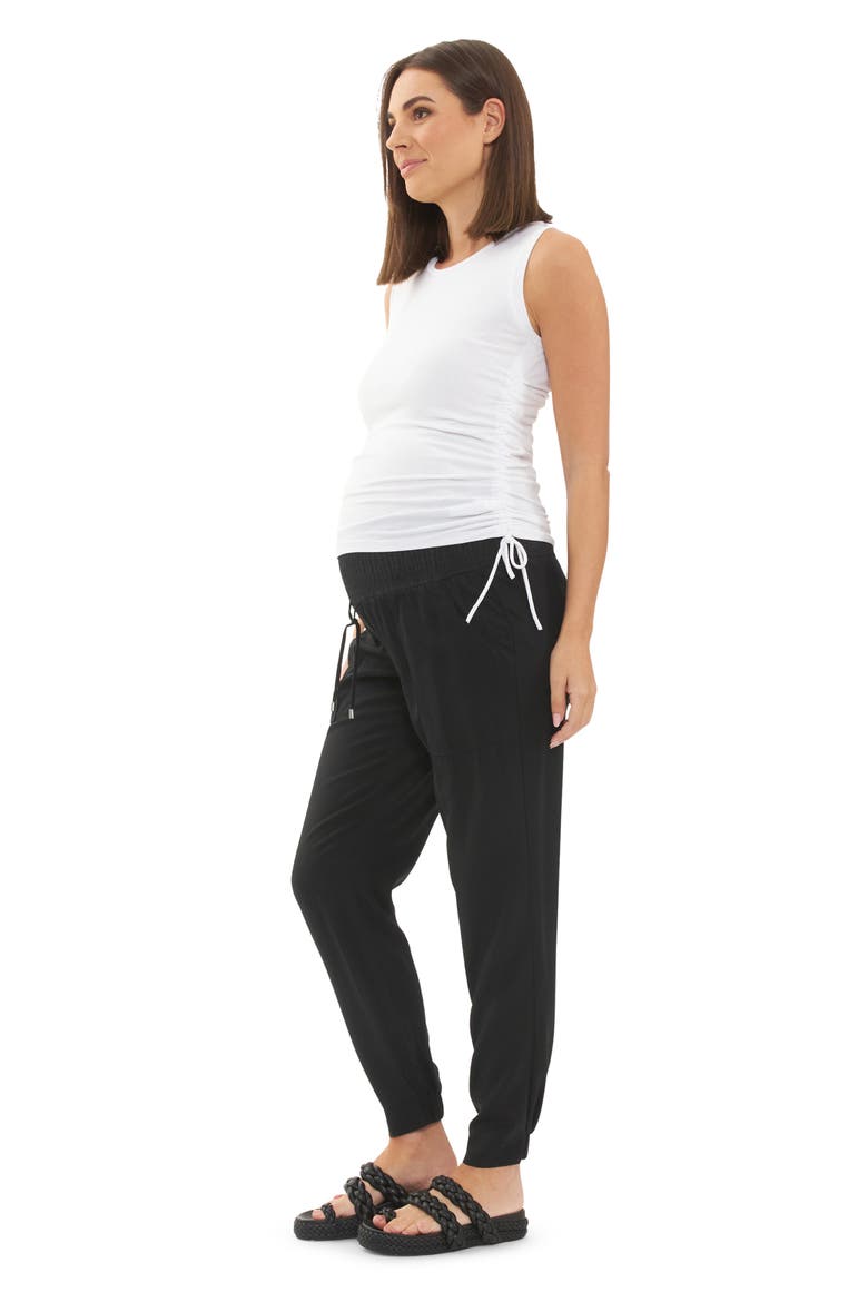 Off Duty Maternity Joggers, Alternate, color, BLACK