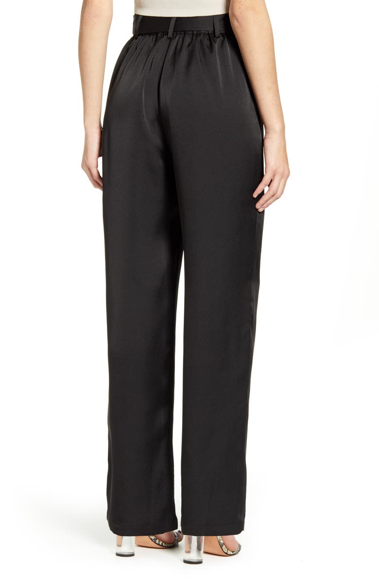 WAYF Ellyn Belted Pleated Trousers, Alternate, color, 