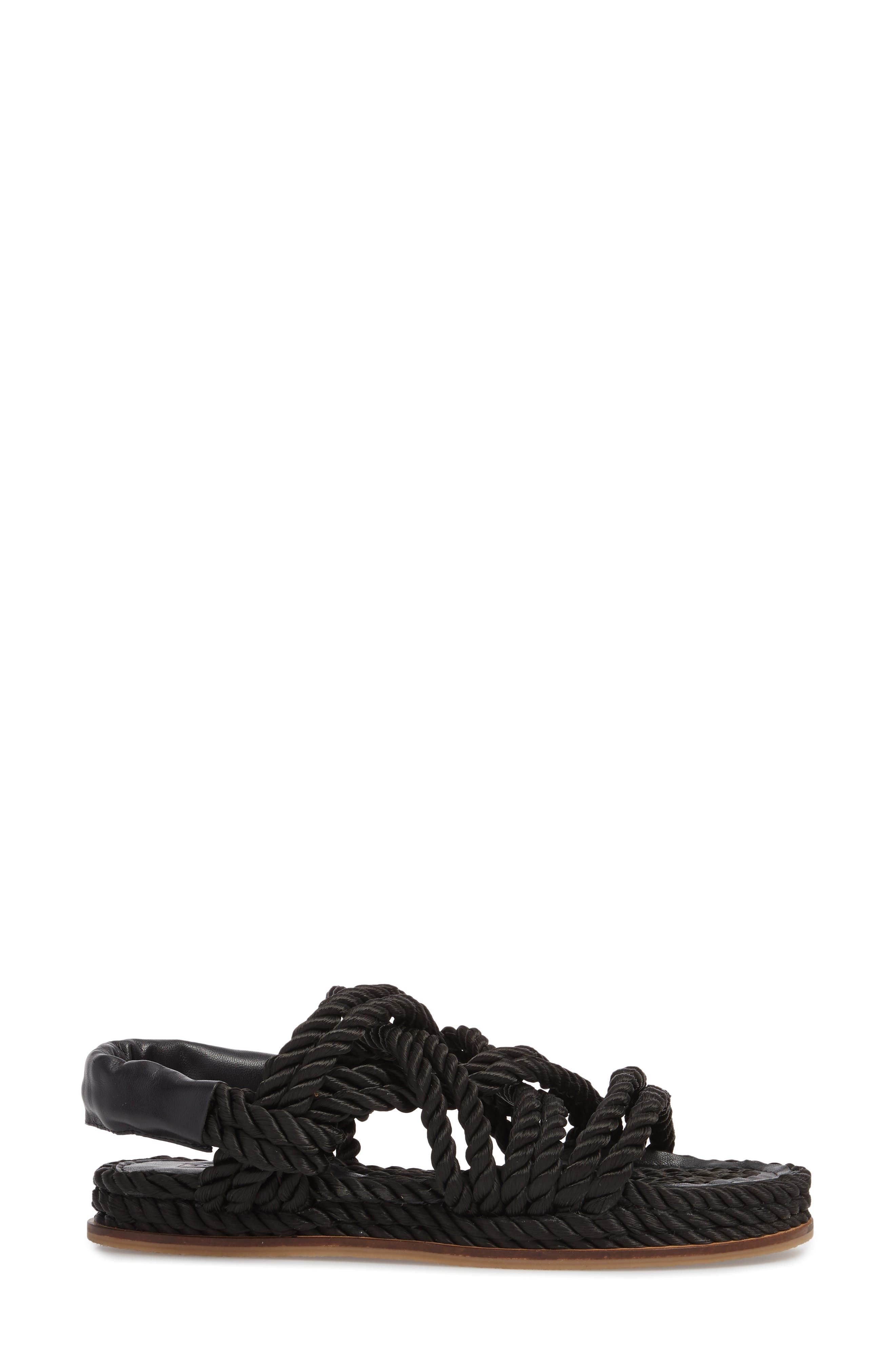 Topshop Fiesta Rope Flat Sandal, Alternate, color, 