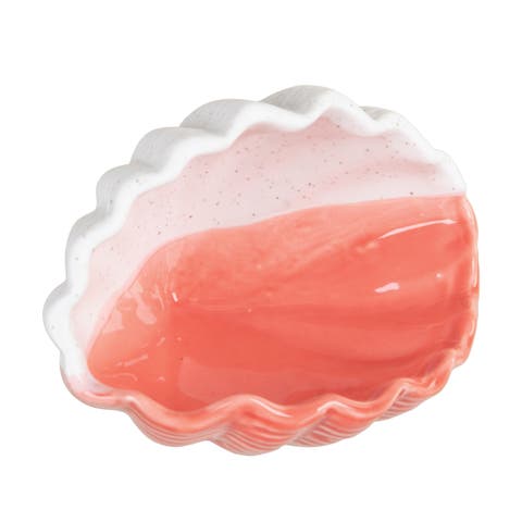 Coral & Bisque Small Shell Bowl