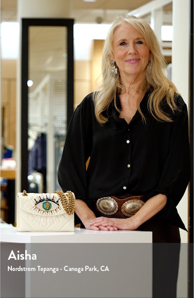 Mini Kensington Eye Quilted Leather Crossbody Bag, sales video thumbnail