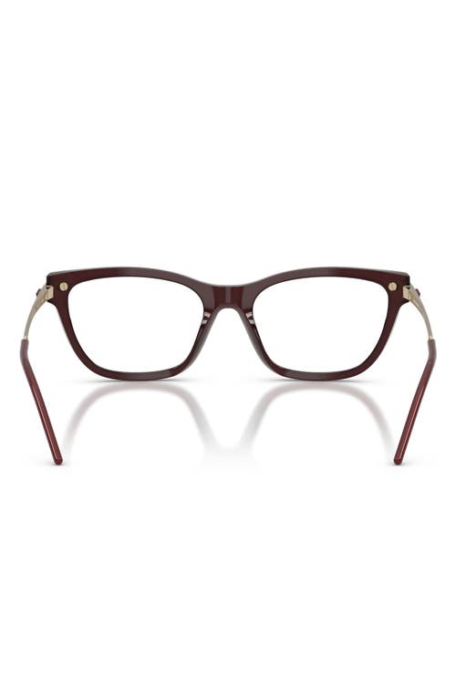 Emporio Armani 52mm Cat Eye Optical Glasses In Black