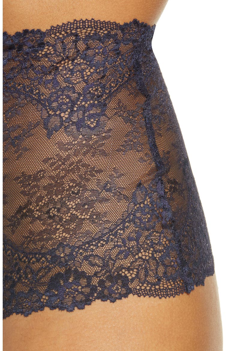 Level Up High Waist Lace Thong, Alternate, color, NIGHT SKY