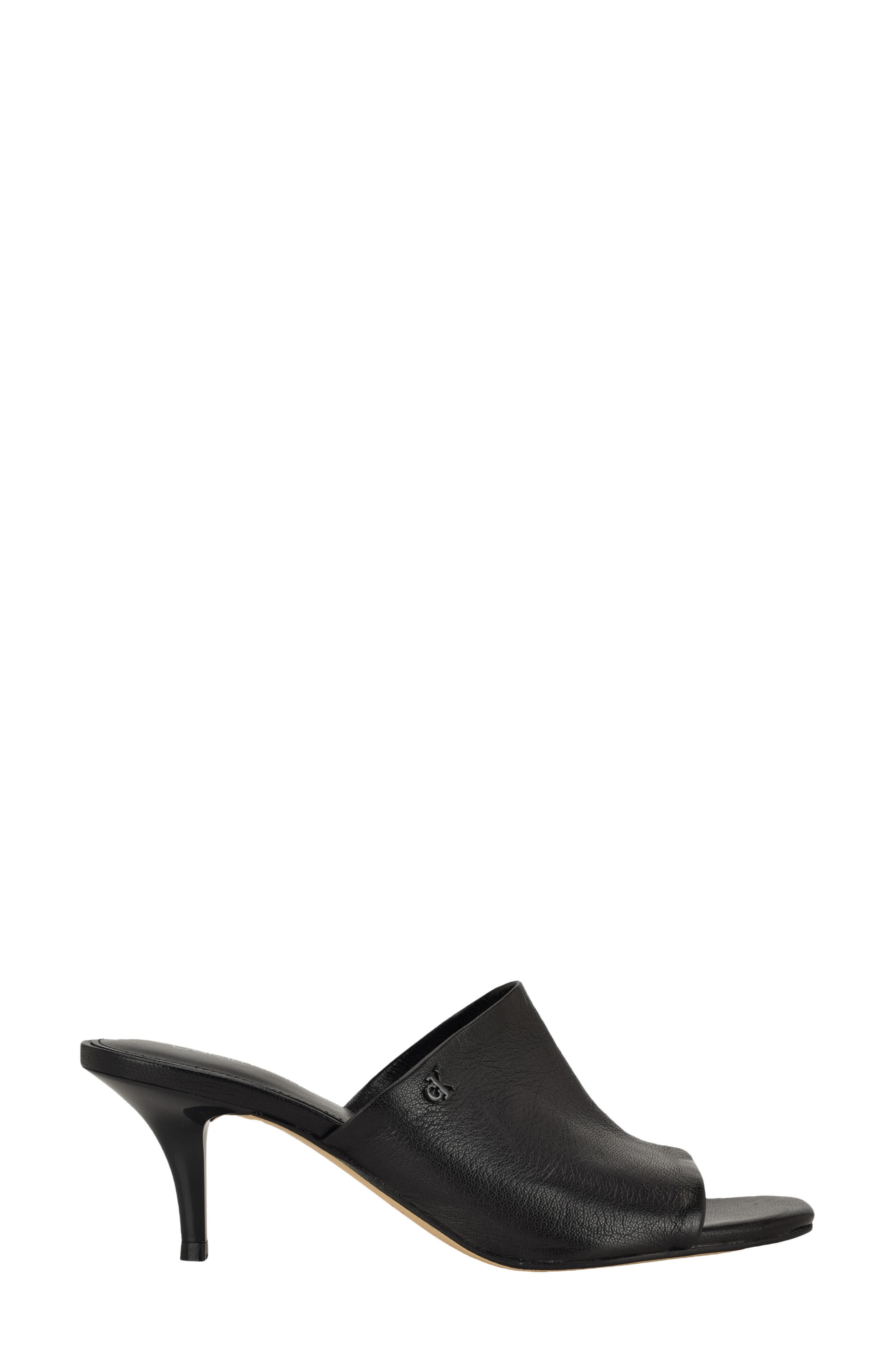 Calvin Klein Chaney Sandal, Alternate, color, Black Leather