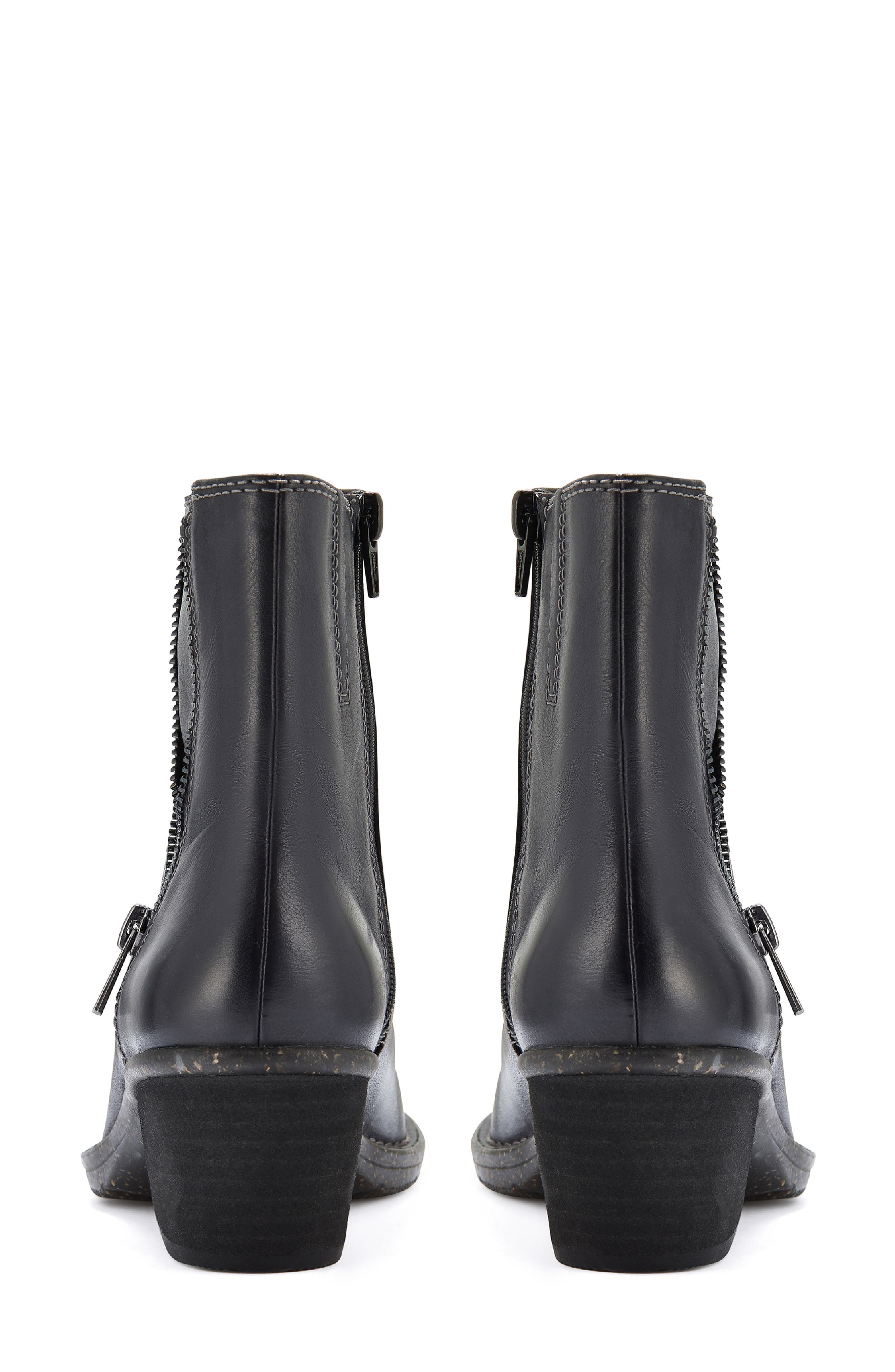 Clarks<sup>®</sup> Kastela Zip-Up Bootie, Alternate, color, Black Leather