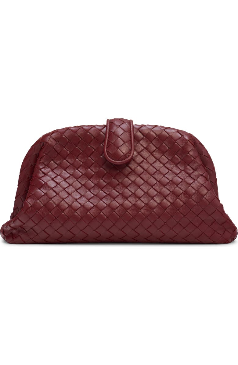 Bottega Veneta The Lauren 1980 Intrecciato Leather Clutch, Main, color, 6569 Lava Red-Brass V