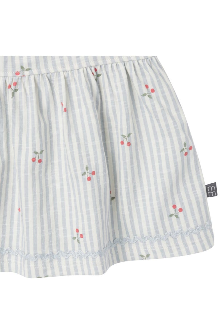 Ruffle Top and Shorts Set, Alternate, color, Blue Cherry Stripes
