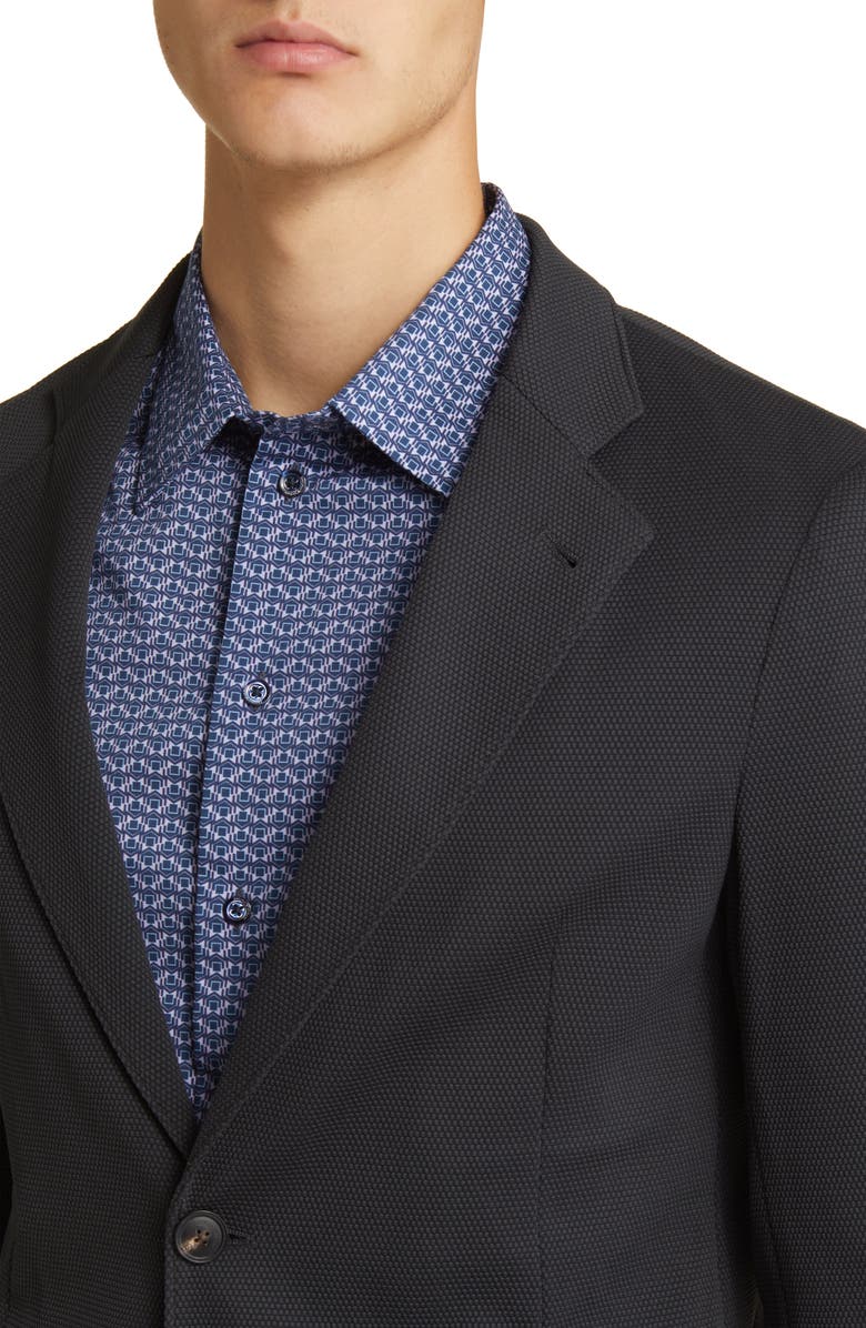 Emporio Armani Textured Stretch Blazer, Alternate, color, 