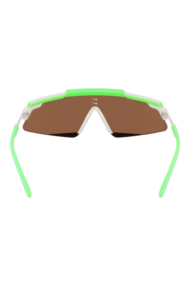 Marquee M 66mm Oversize Shield Sunglasses, Alternate, color, GREEN STRIKE/ BRONZE MIRROR