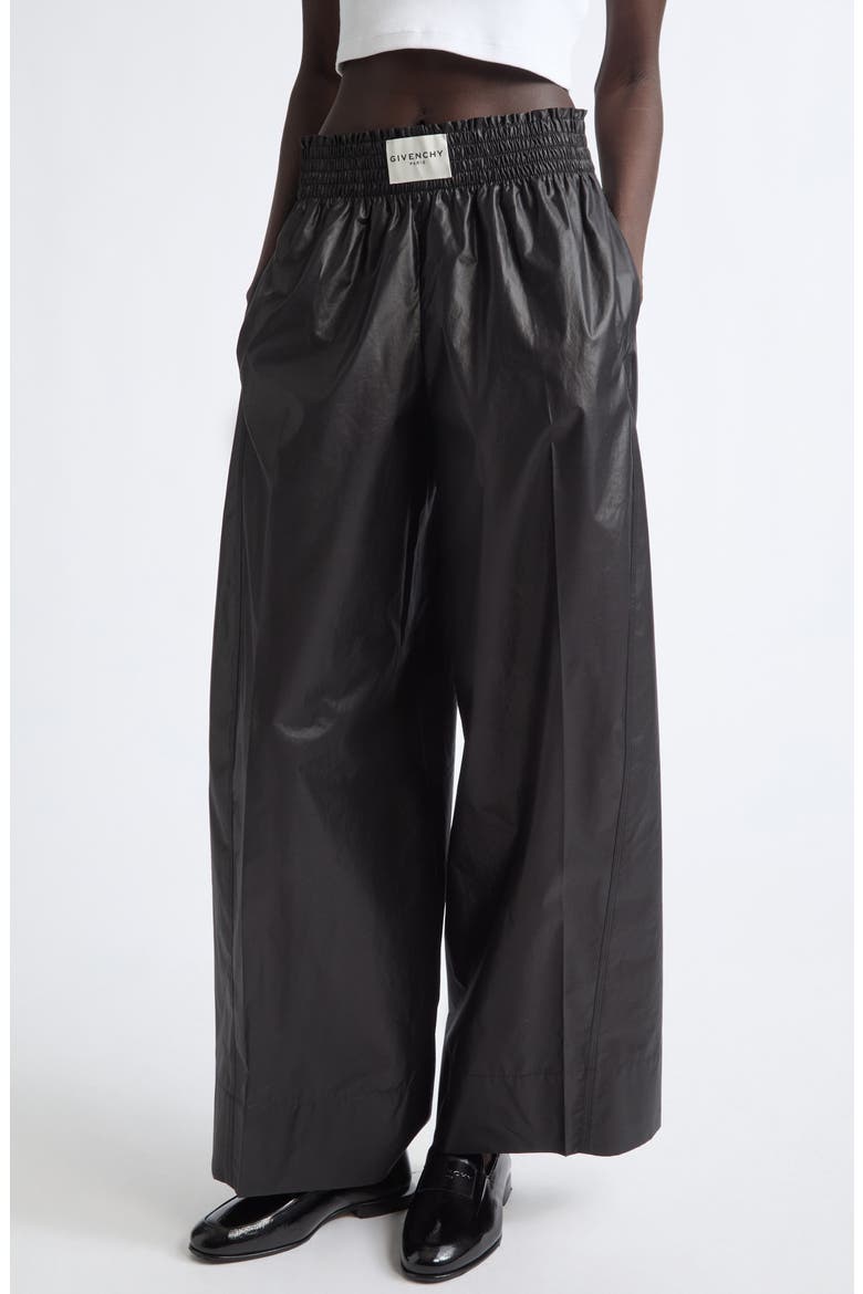Casual Wide Leg Cocoon Pants, Main, color, BLACK
