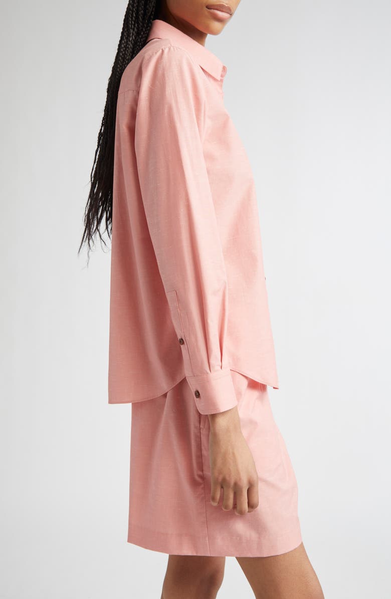 Lafayette 148 New York Slub Cotton Button-Up Shirt, Alternate, color, 