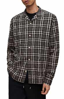 AllSaints Corvus Relaxed Fit Check Button-Up Shirt