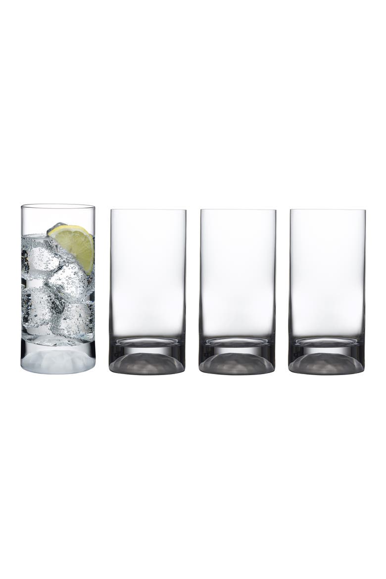 Club Ice Set of 4 Medium Highball Glasses, Alternate, color, CLEAR