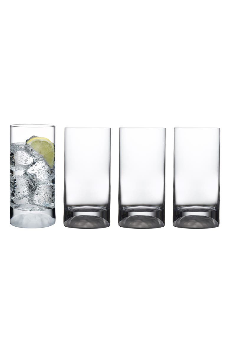NUDE Club Ice Set of 4 Medium Highball Glasses, Alternate, color, 