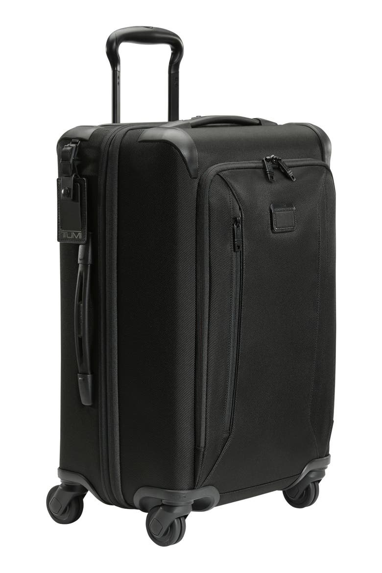 Aerotour Front Pocket Expandable Carry-On, Alternate, color, BLACK