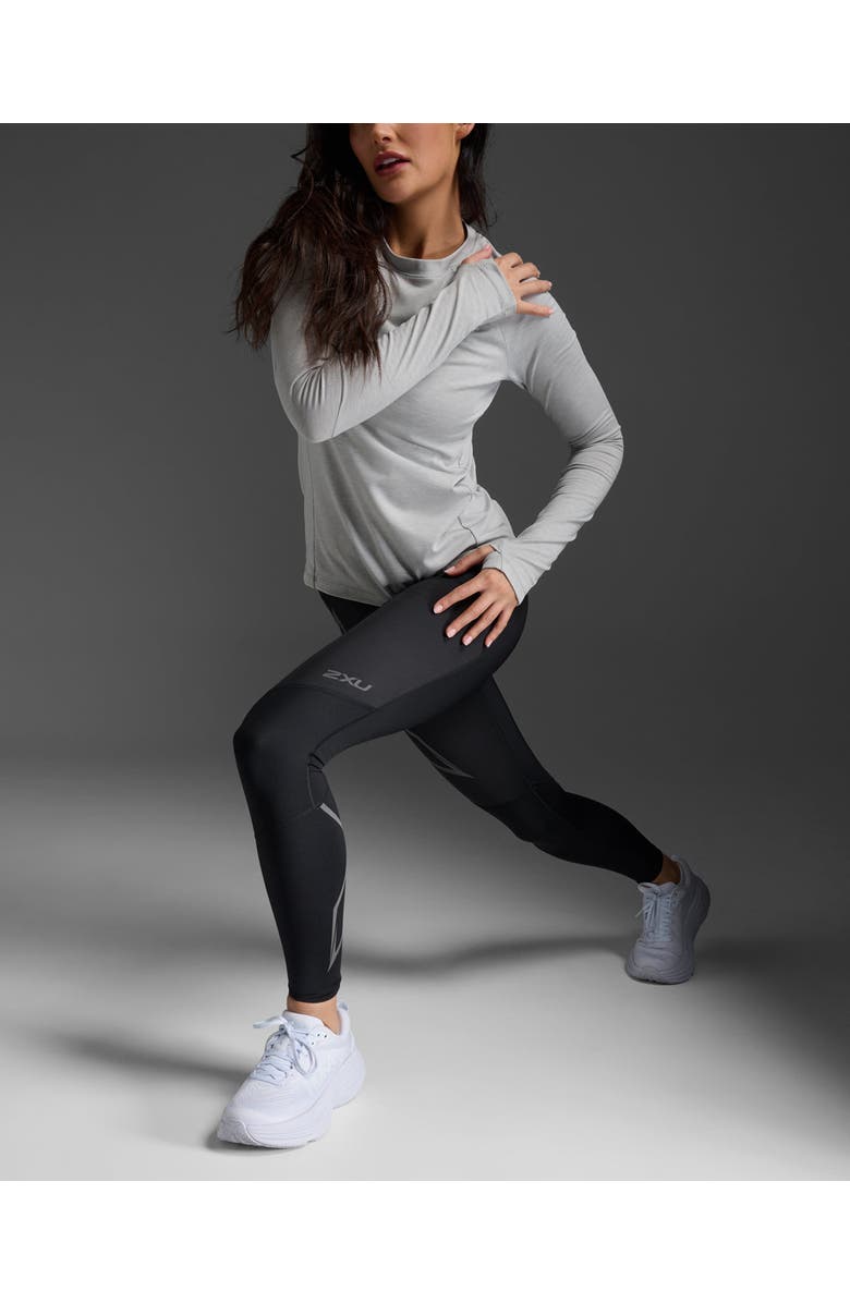 2XU Women's Ignition Shield Compression Tights, Alternate, color, Black/Black Reflective