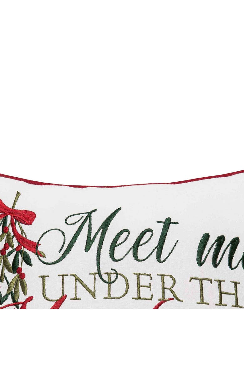 C&F Home Under The Mistletoe Pillow, Alternate, color, Green