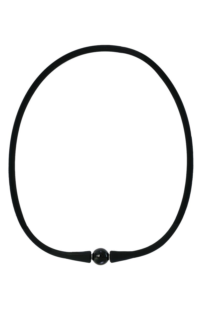 EFFY Stainless Steel Onyx Pendant Necklace, Main, color, Black