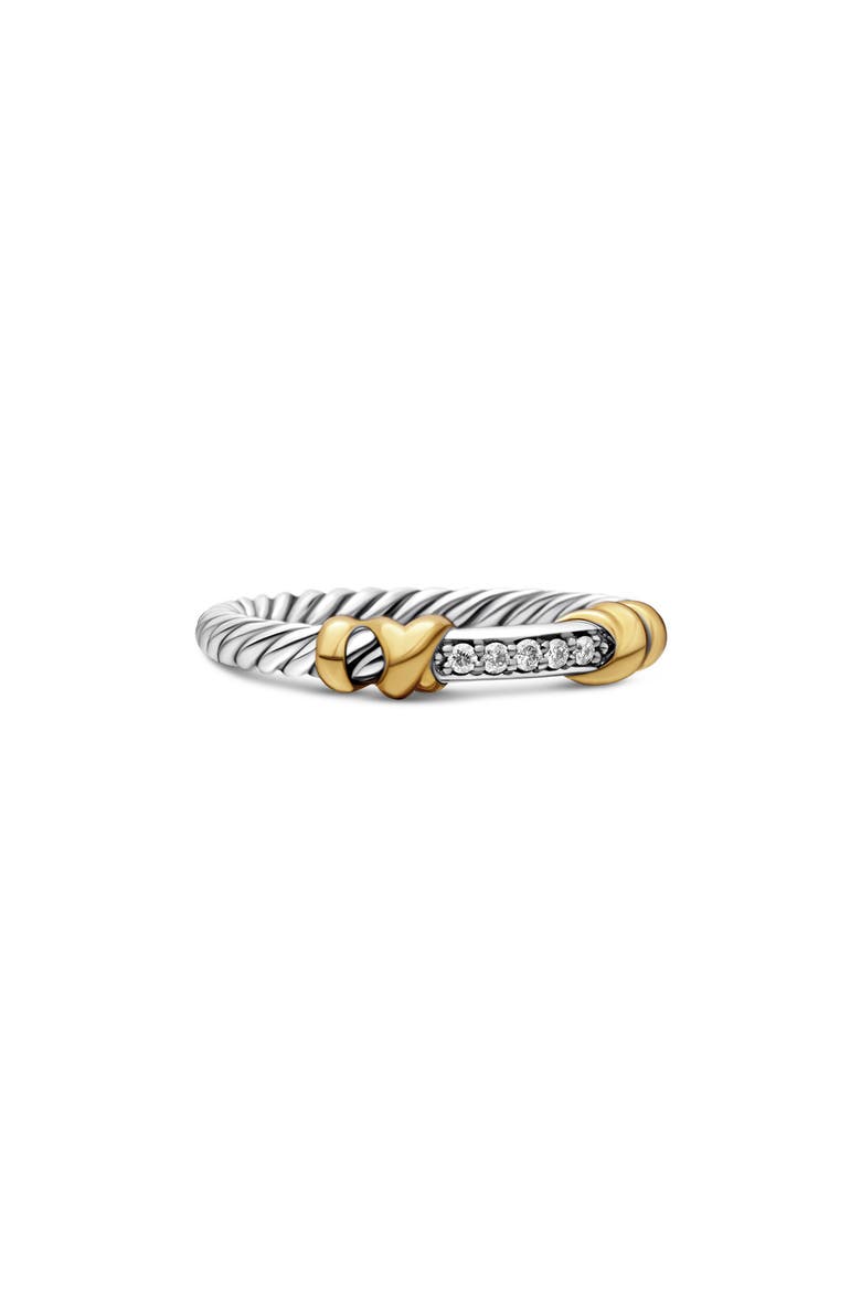 Petite Helena Wrap Ring with 18K Yellow Gold and Diamonds, Main, color, DIAMOND/ SILVER