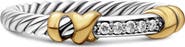David Yurman Petite Helena Wrap Ring with 18K Yellow Gold and Diamonds