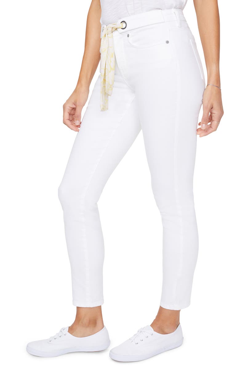 NYDJ Alina High Waist Scarf Tie Legging Ankle Skinny Jeans, Alternate, color, 