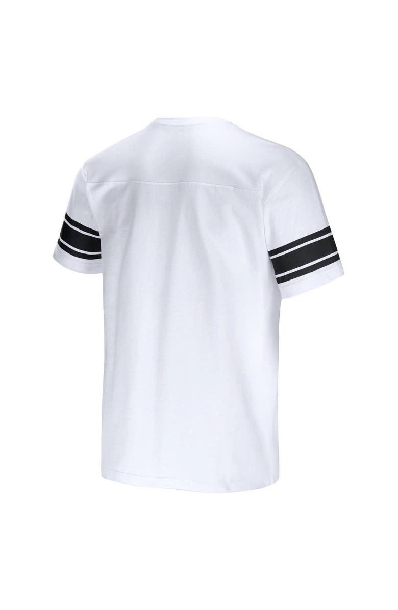 NFL X DARIUS RUCKER Men's NFL x Darius Rucker Collection by Fanatics White Baltimore Ravens Football Striped T-Shirt, Alternate, color,