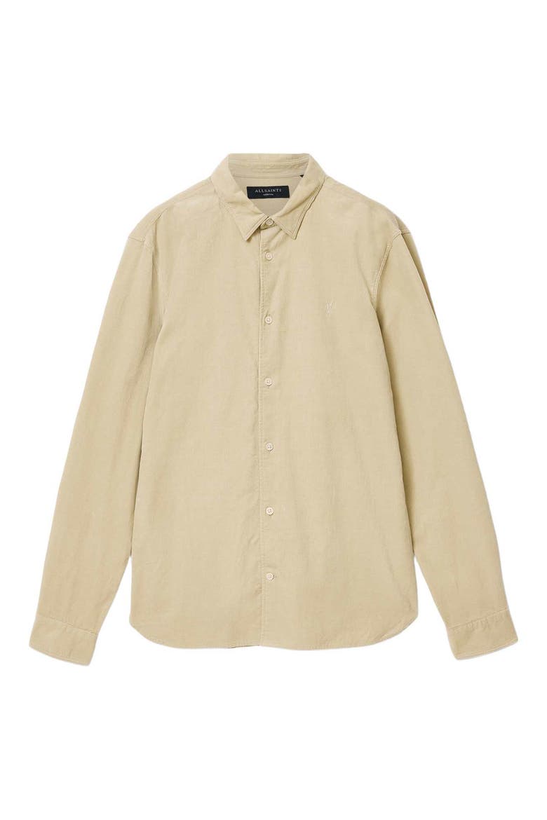 Birchwood Fine Wale Corduroy Button-Up Shirt, Alternate, color, CORD BROWN