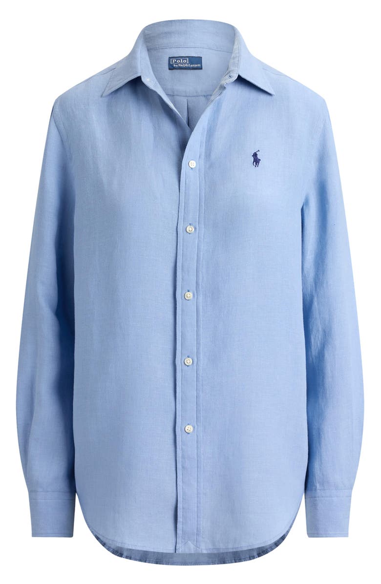 Polo Ralph Lauren Classic Fit Linen Button-Up Shirt, Alternate, color, Summer Blue
