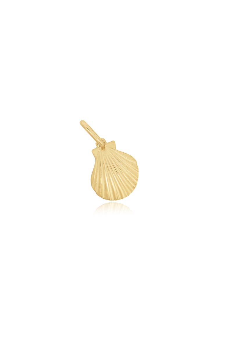 Gold Seashell Charm, Main, color, Yellow Gold