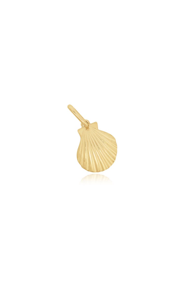 The Lovery Fine Jewelry Gold Seashell Charm, Main, color, Yellow Gold