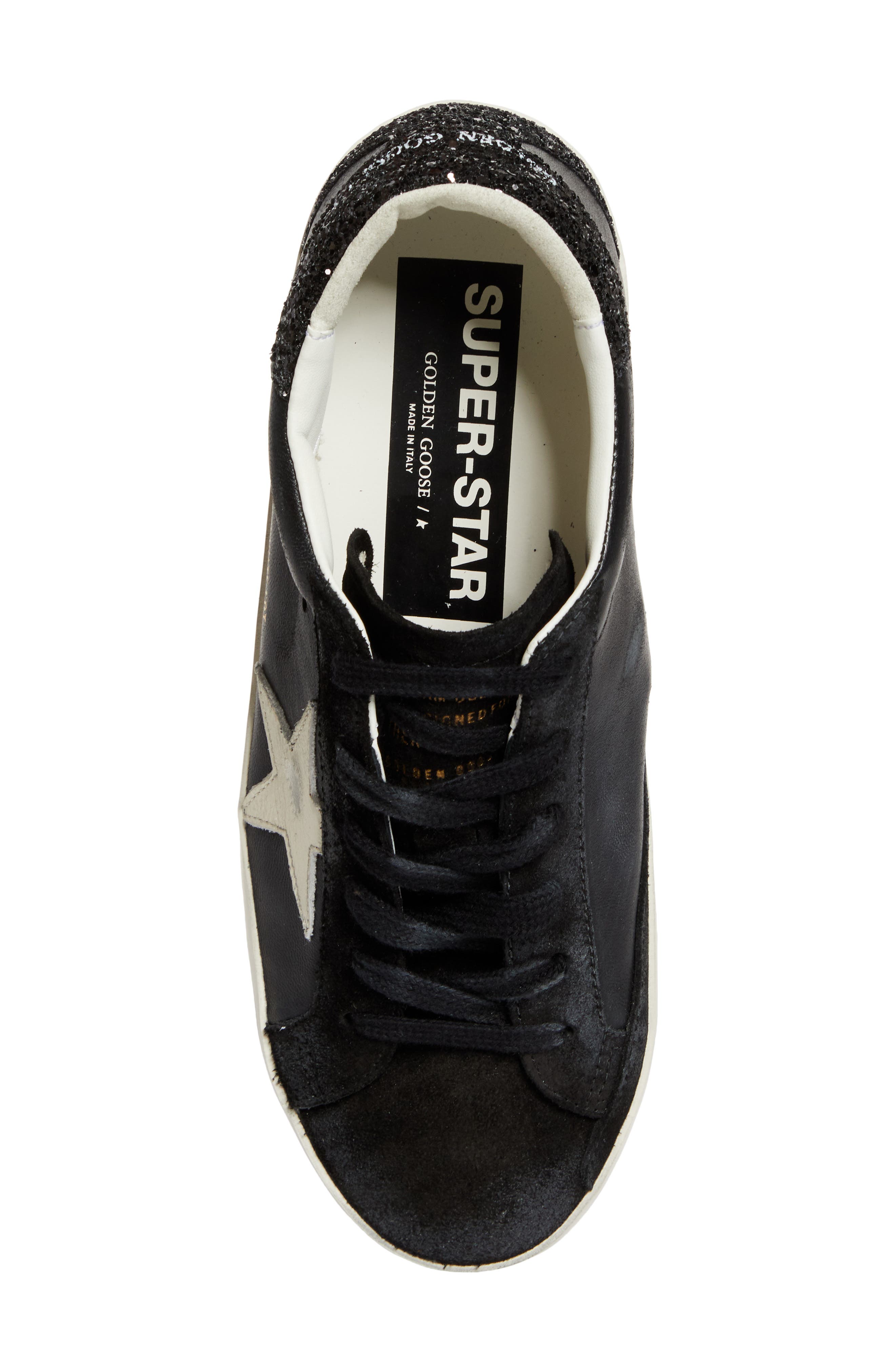 Golden Goose Super-Star Low Top Sneaker, Alternate, color, Black