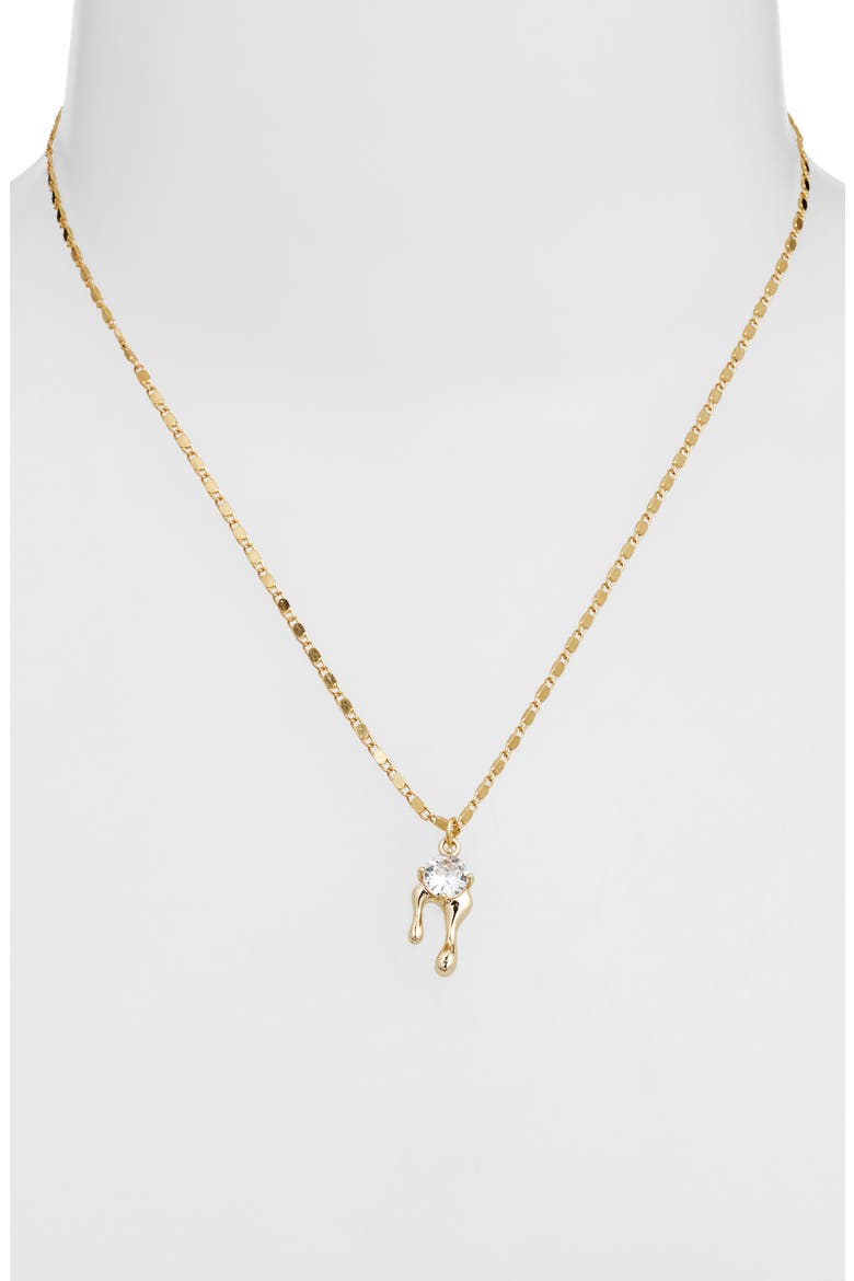 Drip Pendant Necklace, Alternate, color, GOLD