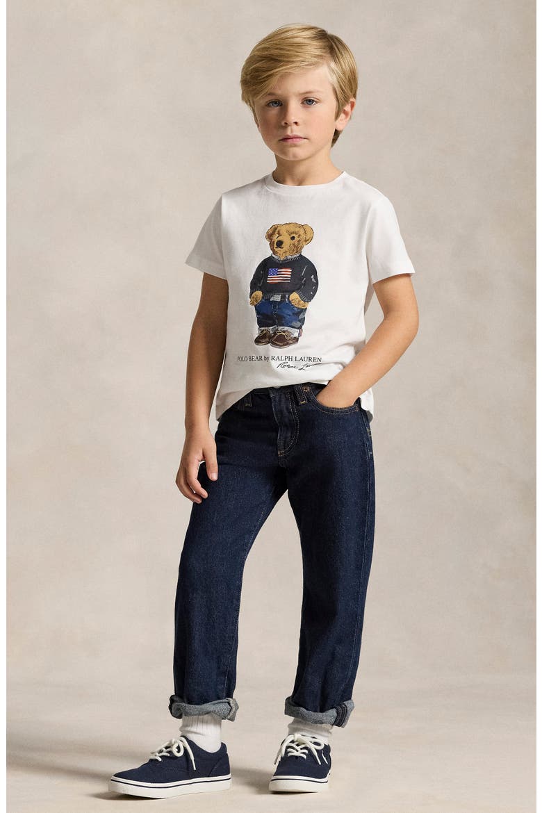 Kids' Polo Bear Graphic T-Shirt, Alternate, color, WHITE CORE BEAR