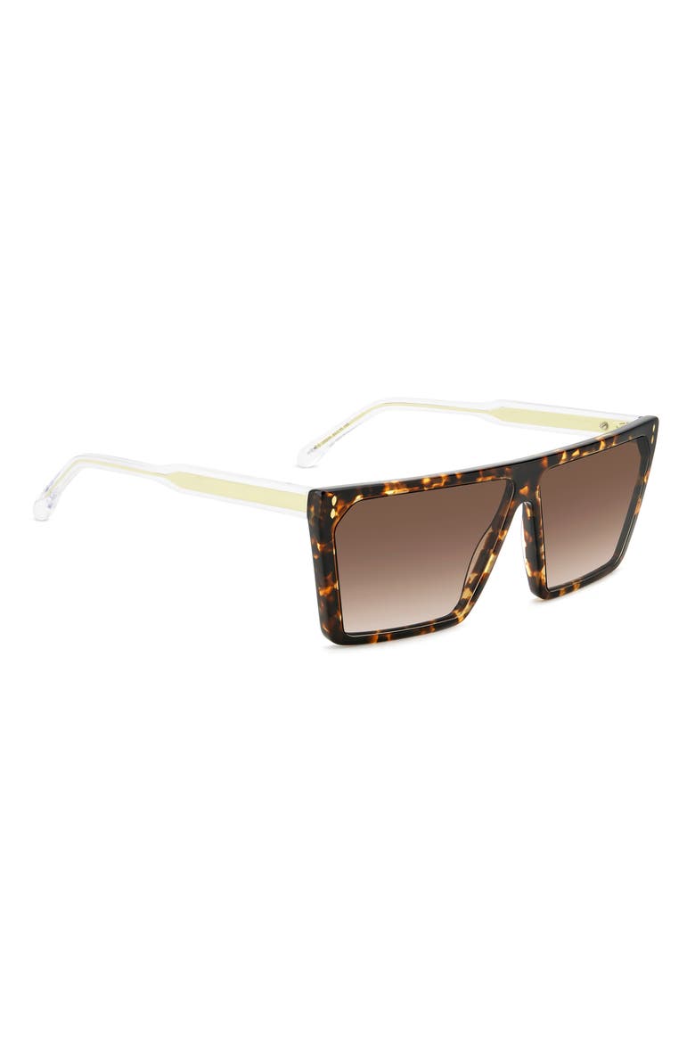 64mm Oversize Rectangular Sunglasses, Alternate, color, HAVANA