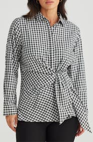 Brave+True Nova Long Sleeve Check Print Cotton Shirt