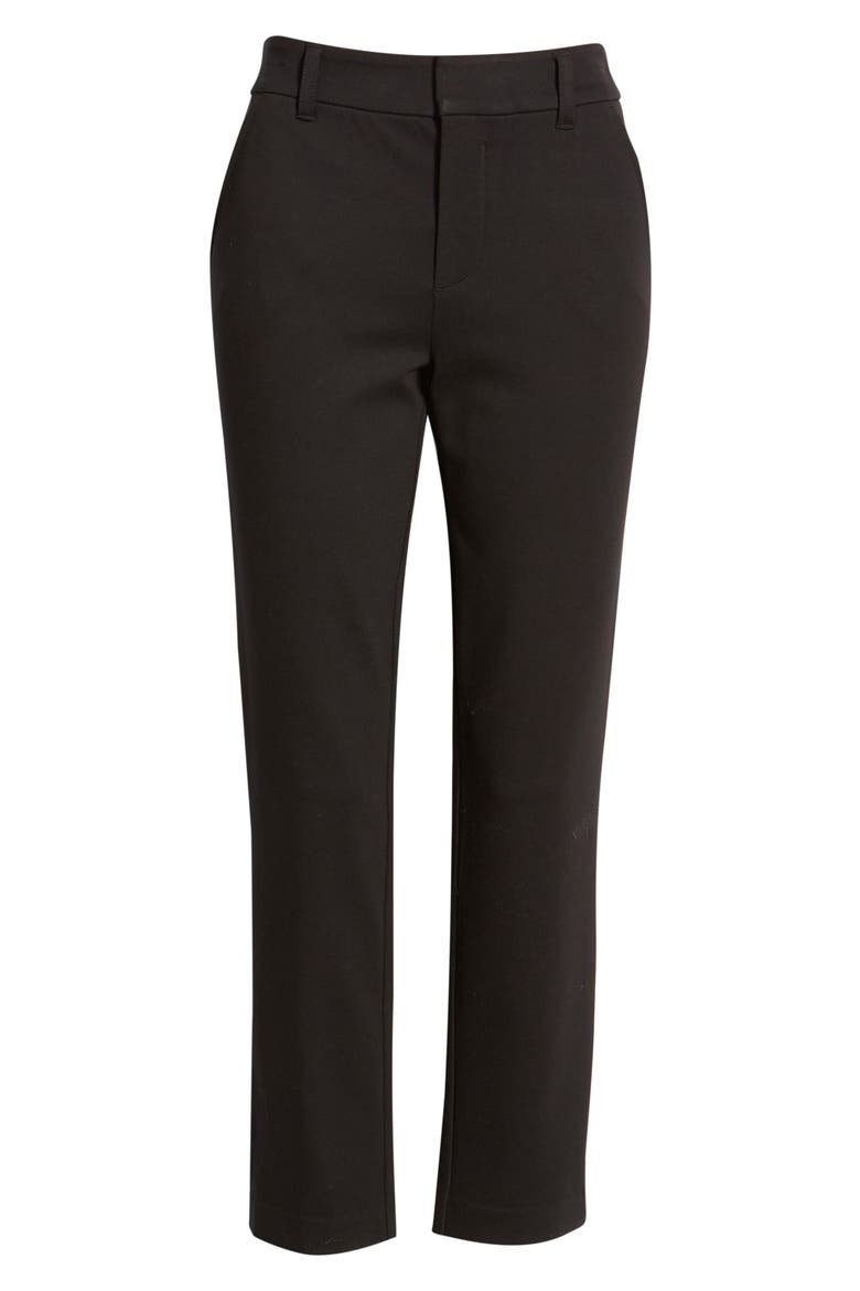 'Ab'Solution High Waist Crop Trousers (Nordstrom Exclusive), Alternate, color, BLACK