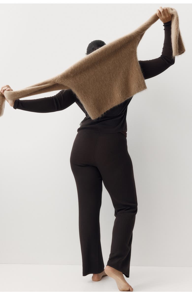 H&M Rib-knit Wrap Cardigan, Alternate, color, Dark Brown