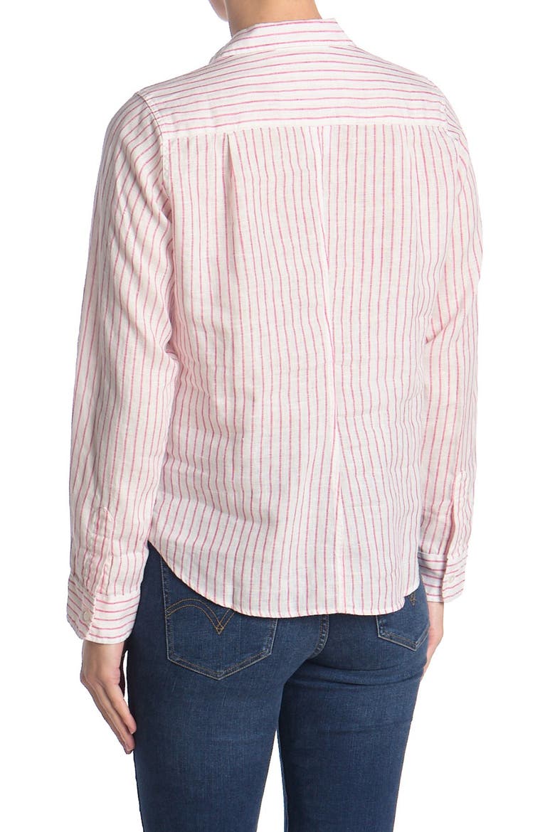 Barry Striped Classic Tailored Fit Shirt, Alternate, color, CLASSIC PINK STRIPE LINEN