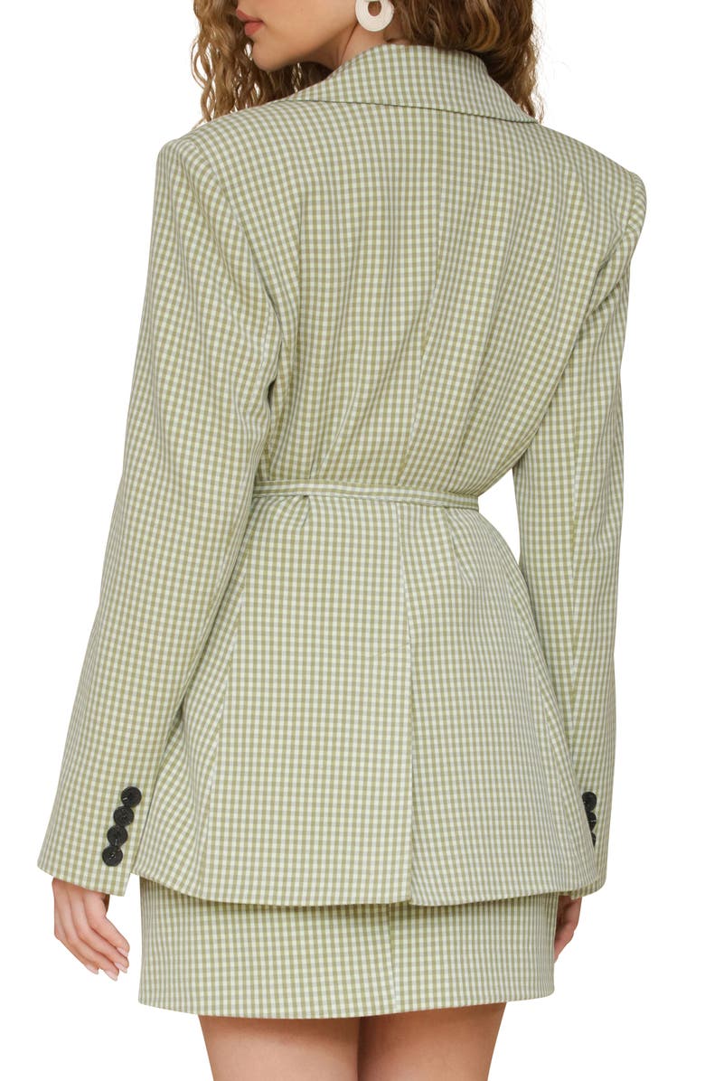 Avec Les Filles Double Breasted Gingham Blazer, Alternate, color, 