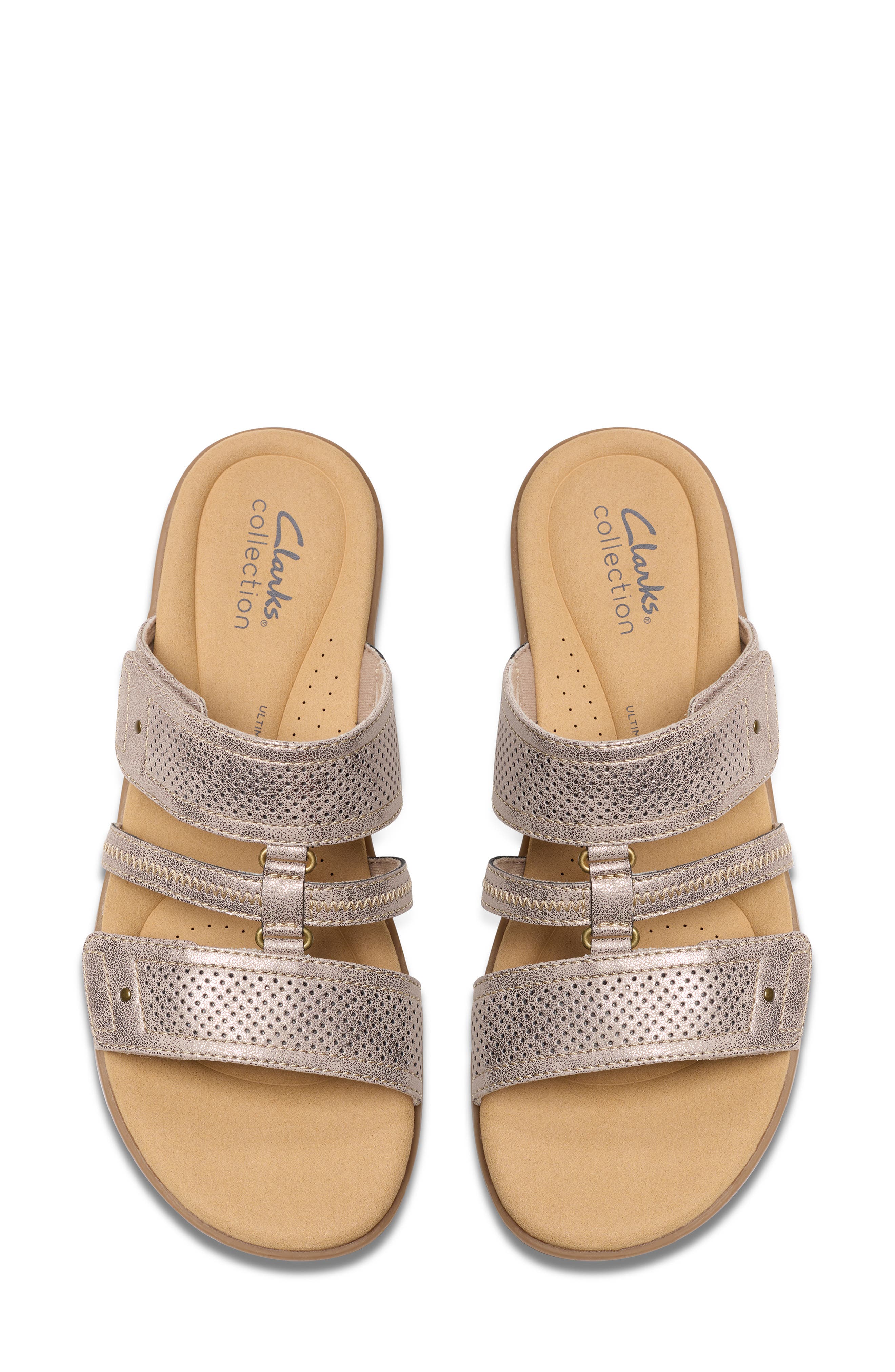 Elizabella Ave Slide Sandal, Alternate, color, TAUPE METALLIC