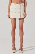ASTR the Label Rosario Wool Blend Tweed Wrap Miniskirt
