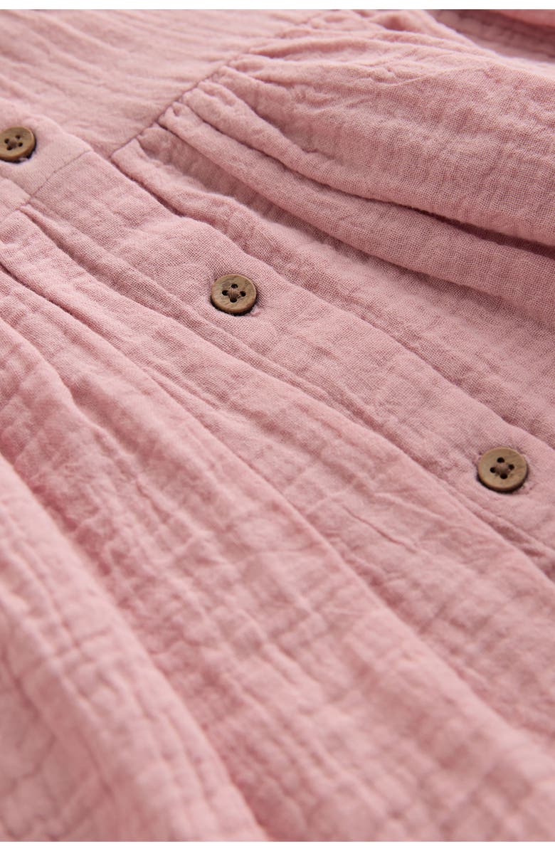 NEXT Kids' Floral Appliqué Cotton Dress, Alternate, color, Pink