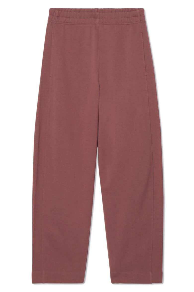 Organic Cotton Blend Barrel Leg Joggers, Alternate, color, BROWN MEDIUM DUSTY