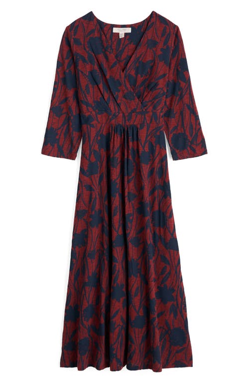 Seasalt Cornwall Chapelle Floral Organic Cotton Jersey Midi Dress In Blue