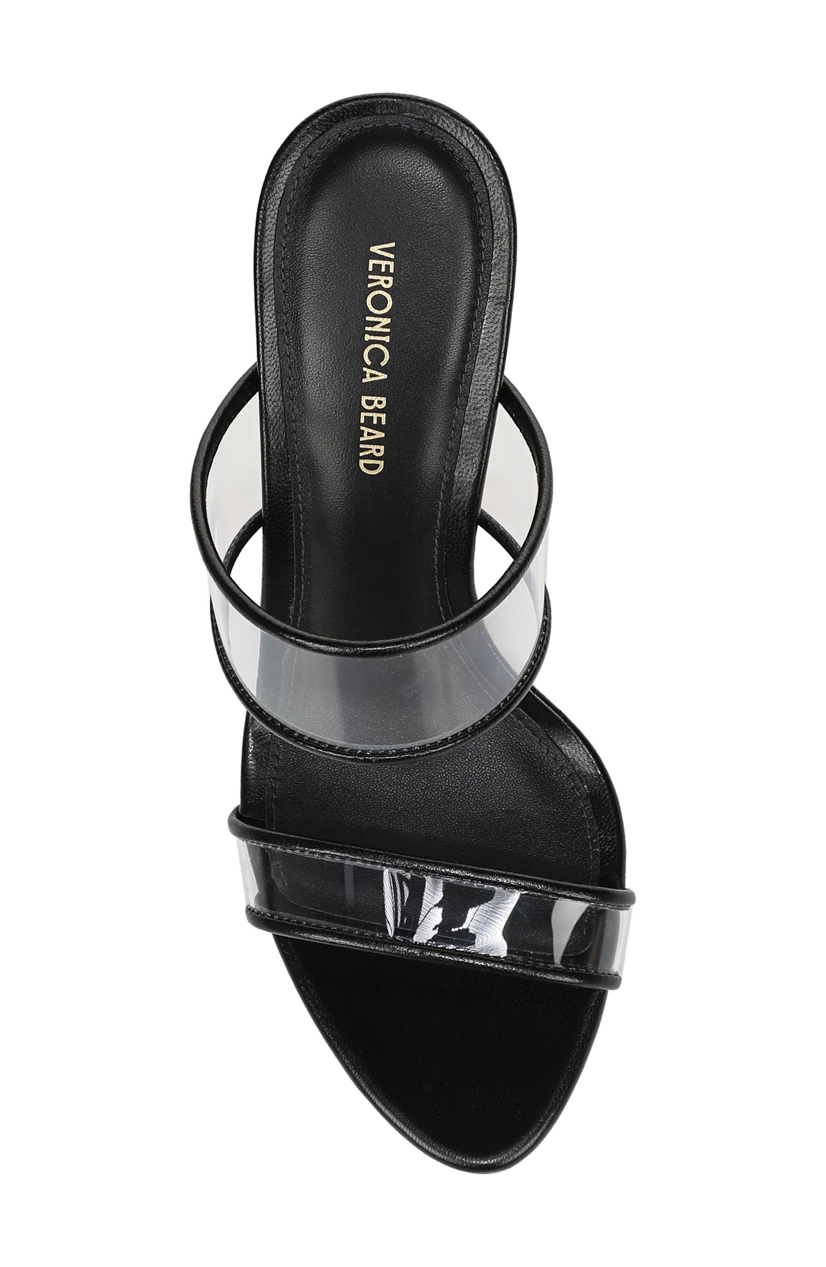 Veronica Beard Asha Sandal, Alternate, color, Clear/ Black