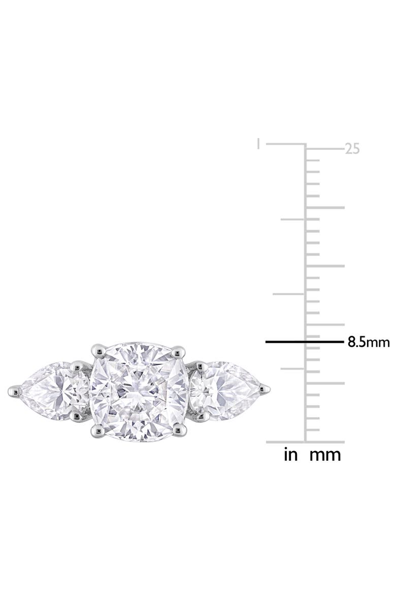 Julianna B. Moissanite Cushion 3-Stone Ring, Alternate, color, Sterling Silver