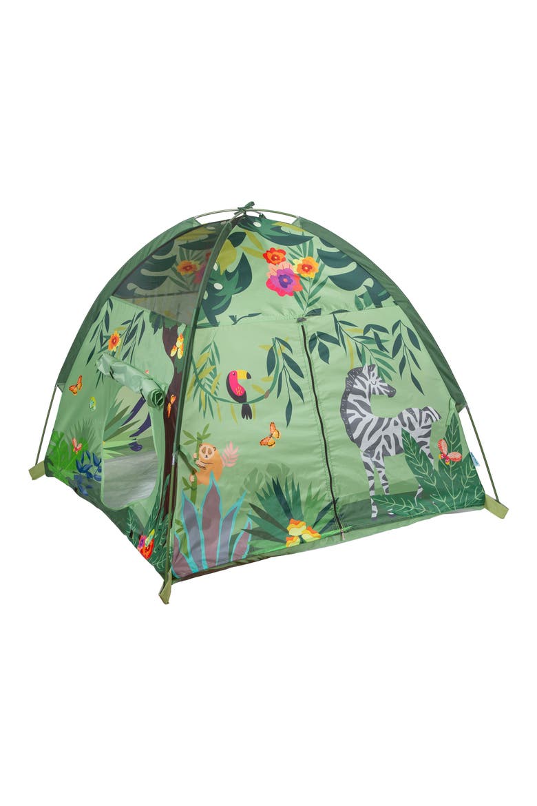 Kids' Jungle Safari Waterproof Play Tent & Tunnel Combo, Alternate, color, GREEN